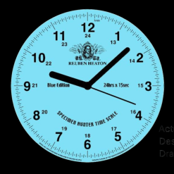 Reuben Heaton Blue Edition Time Scale Clock